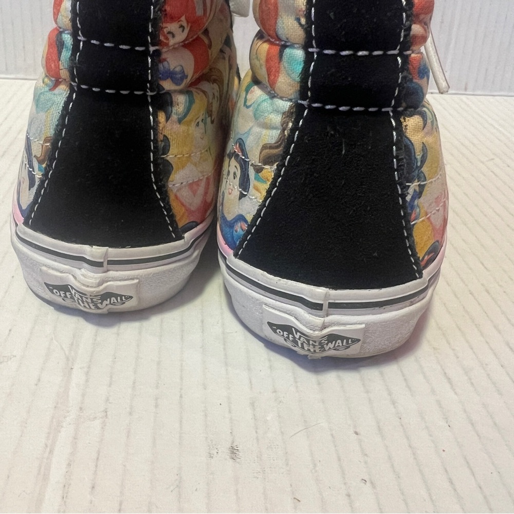 Disney Vans Adult Shoes Mens 5 Womens 6.5 Princess Black High Tops Sneakers - Picture 7 of 12